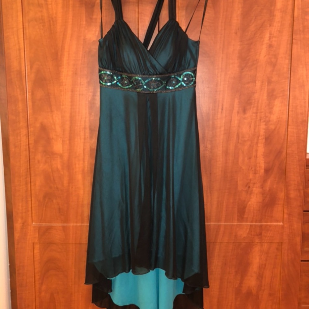 City Triangles Sheer with detailing juniors dress